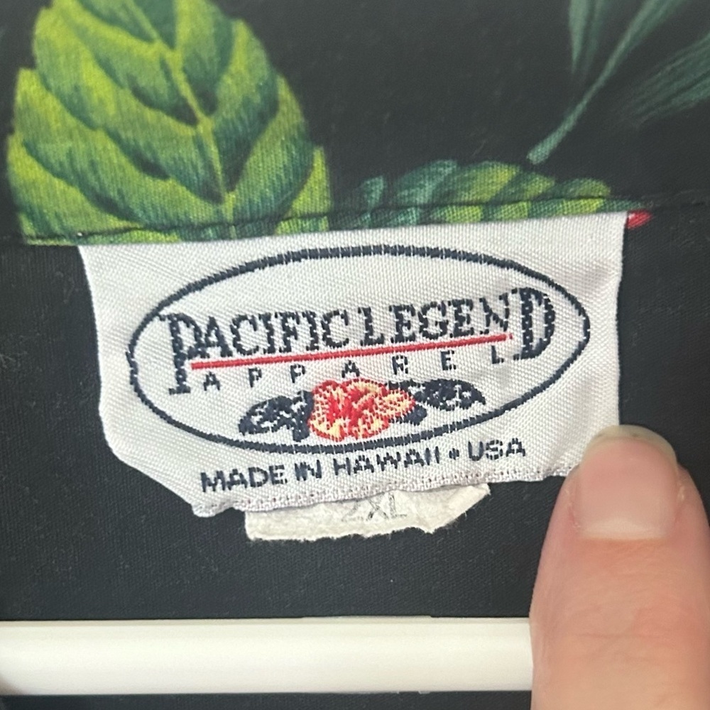 Pacific Legend Hawaiian 2XL Black Colorful Bird Parrots Tropical Luau Cotton - Picture 7 of 9